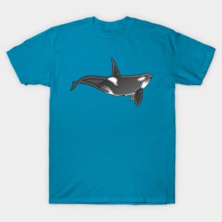 Orca Line Art Design T-Shirt